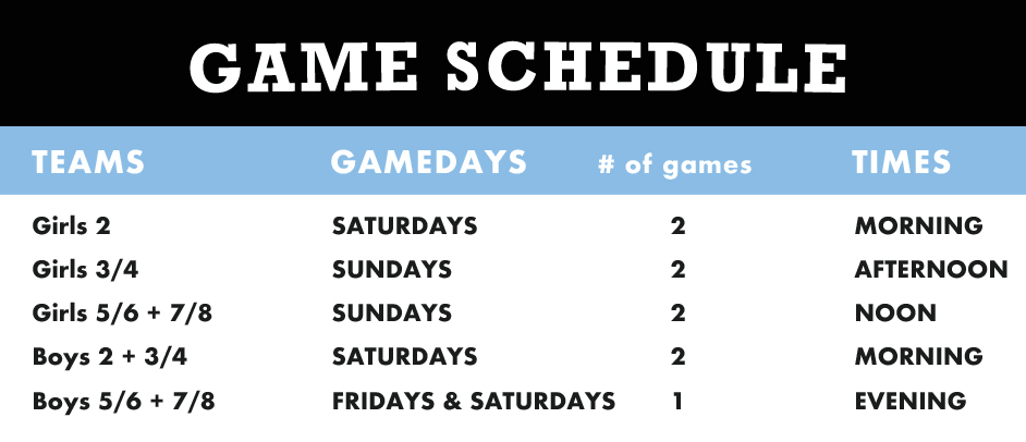 2023 Spring Season Game Schedule