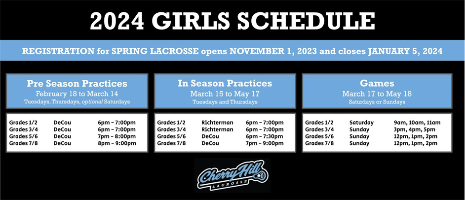 2024 Girls Schedule