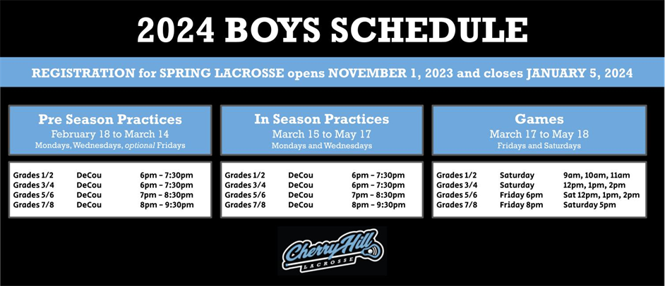 2024 Boys Schedule